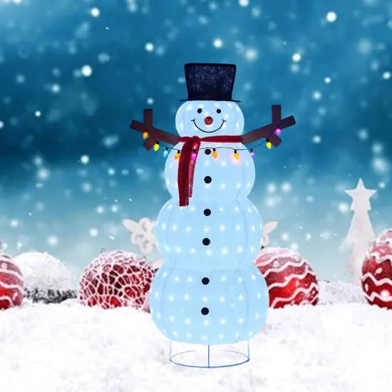 60 Inch Plush Lantern Snowman Indoor Outdoor Christmas Holiday Decoration {1}