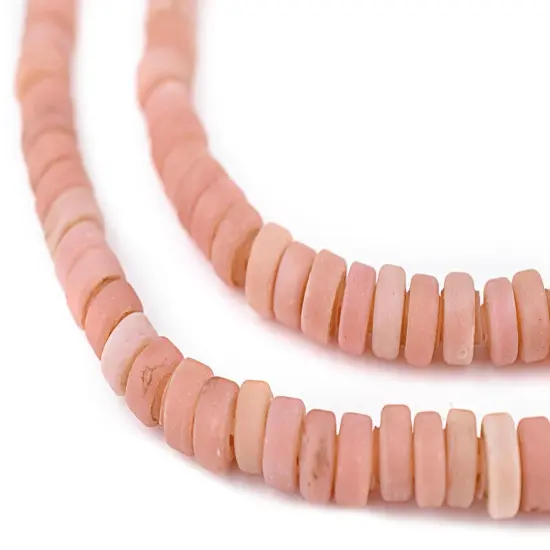 The Bead Chest Rose Pink Java Glass Button Beads (8mm) {1}