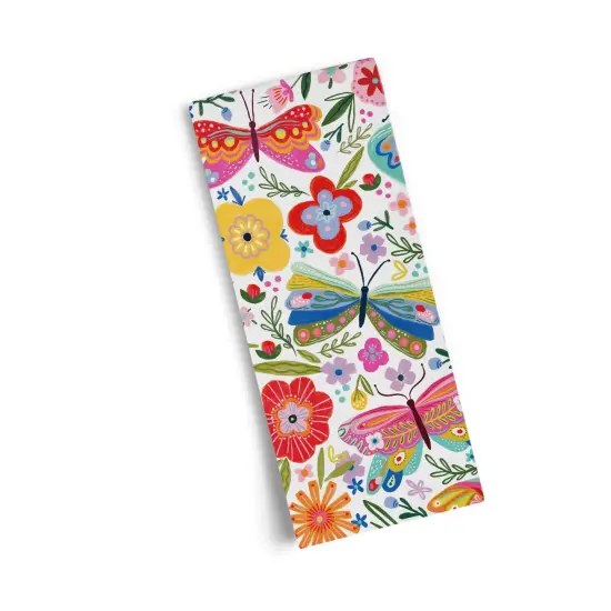 Butterfly Floral Cotton Kitchen Tea Towel {4}