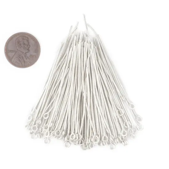 The Bead Chest Silver 21 Gauge 2 Inch Eye Pins (Approx 100 pieces) {2}
