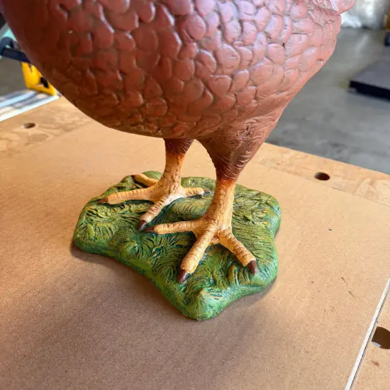 Red Chicken Life Size Statue {6}