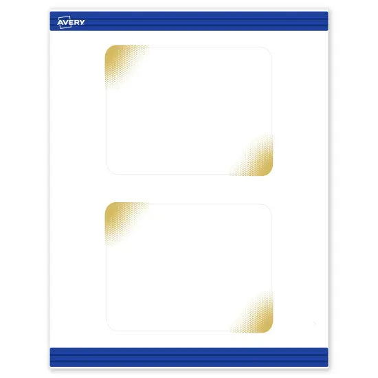 Avery Printable Rounded Corner Postcards with Sure Feed Technology, Pre-Printed Gold Blush Pattern, Matte White, 4.25" x 5.5", Laser & Inkjet Compatible, 20 Total {1}