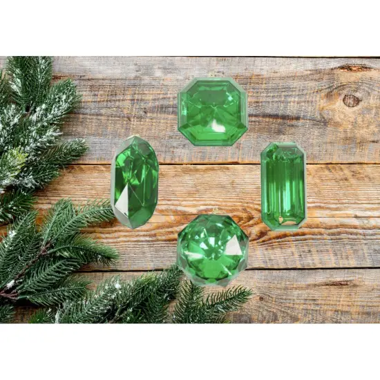 Acrylic Jewel Assortment Ornament: Lime Green (Set 4) {3}