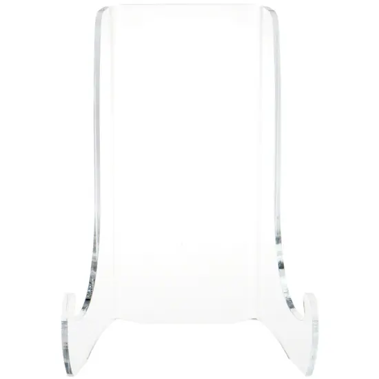 Plymor Clear Acrylic Flat Back Easel With Shallow Support Ledges, 9" H x 6.75" W x 5.25" D {3}