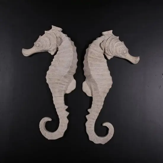 Large Seahorse Set Statue {4}