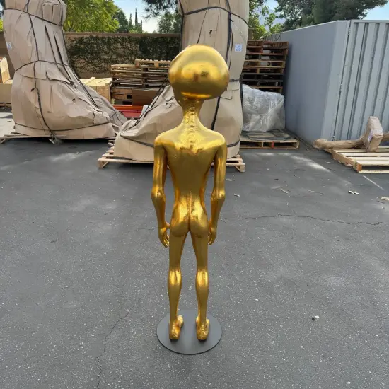 Gold Alien Roswell Life Size Statue {5}