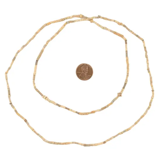 The Bead Chest Mali Clay Beads 4 Strands 4mm African Brown Seed 28 Inch Strand Handmade {2}