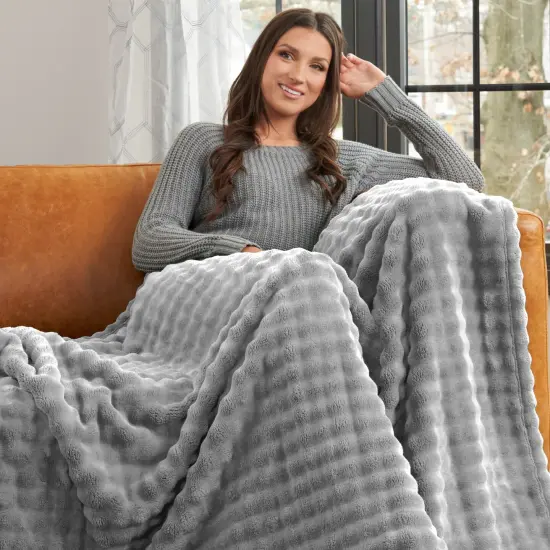 Ultra Soft Velvet Throw Blanket Lunar Rock 60X70 Inches {2}