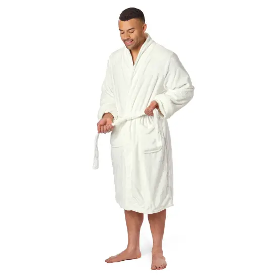 Northwest Silk Touch L/XL Bath Robe Optical White 26&times;47 Inches {2}