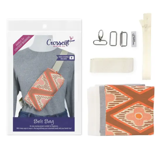 Crosscut Sewing Co.&reg; Belt Bag Sewing Project Kit - Beginner Friendly DIY Sewing Kit Pacific {1}