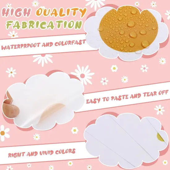 90 Pcs Daisy Wall Decal - (White) {2}