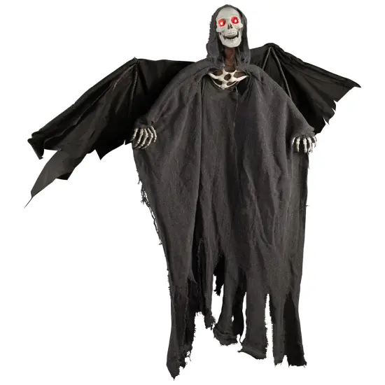 Northlight LED Lighted Animated Winged Grim Reaper Halloween Decoration - 50" Black {3}