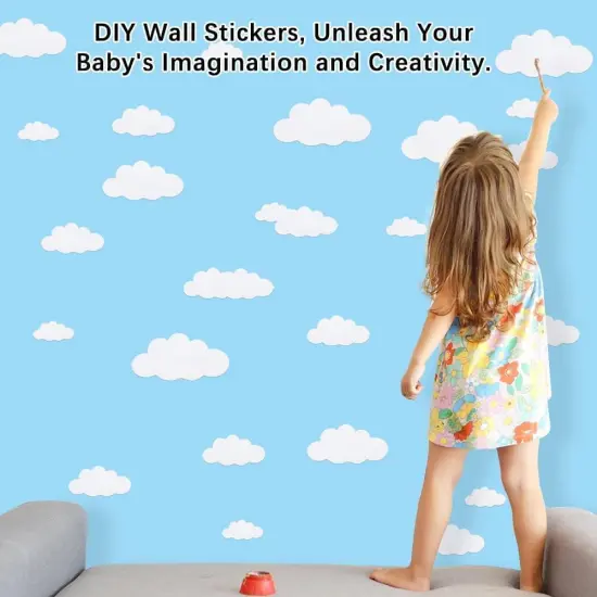 31pcs Big Clouds Vinyl Wall Decals {1}