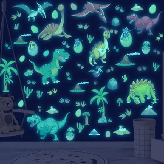 Glow in The Dark Wall Decals - Dinosaur {2}