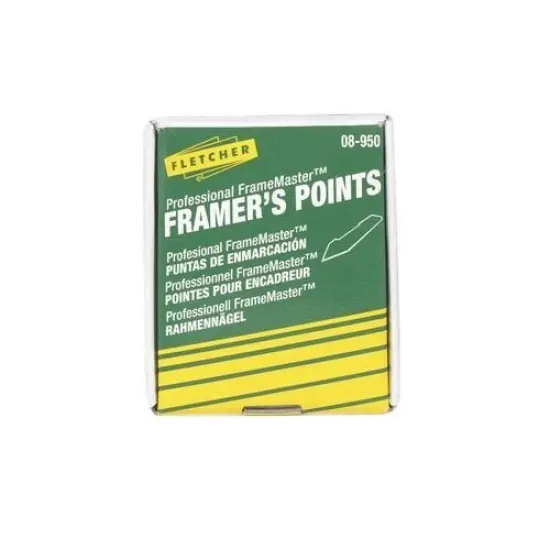 Fletcher 08-950 Wax Free Stacked Framer Points for 07-500 FrameMaster Driver, Silver, 5/8" Long, Pack of 3000 {1}