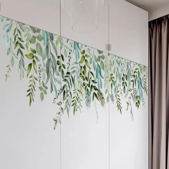 Green Plants Leaves Wall Stickers {3}