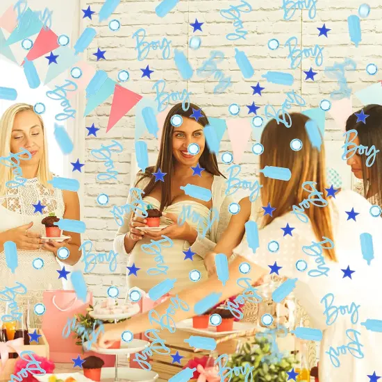 1000 Pieces Baby Shower Confetti - Baby Shower Decorations Blue Boy Table Scatter Confetti, Sprinkles Decor Confetti for Baby Shower Gender Reveal Party Supplies (Boy) {1}