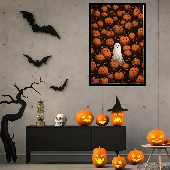 Halloween Pumpkin Ghost Paint by Number Kits - 12x16 Inch {3}