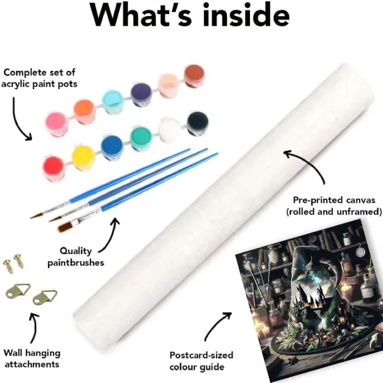 Halloween Hat Paint by Numbers Kit - 16x16 Inch {5}