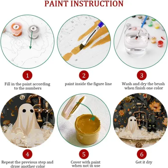 Halloween Paint by Numbers Kit - 16x20in (Ghost) {5}