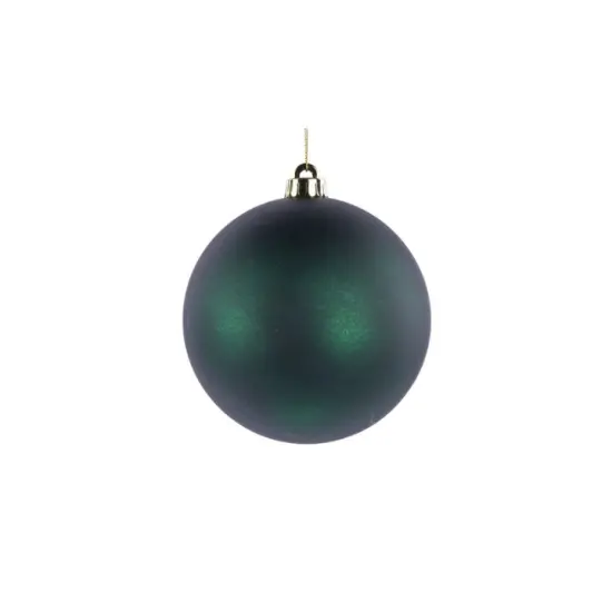 150mm Matte Hunter Green Shatterproof Christmas Ornament Ball-XH100712 {1}