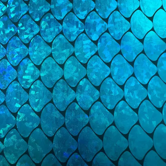 1 Yard Big Mermaid Shell Hologram Nylon Spandex Fabric 58/60 Inch Width Whie silver {6}