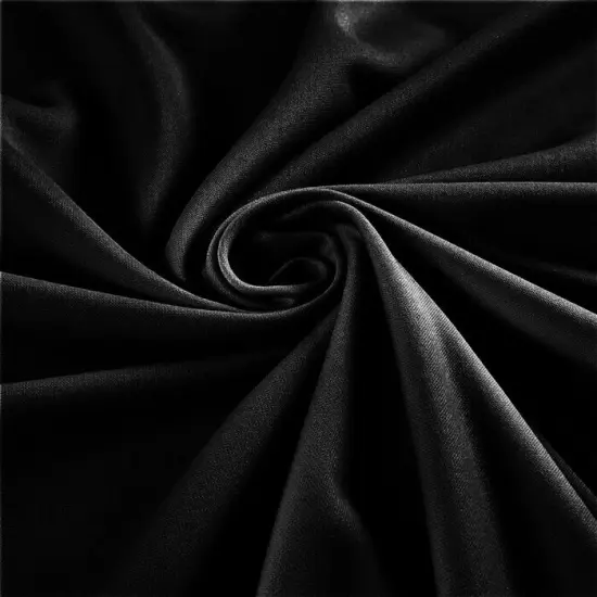 1 Yard Crepe Stretch Scuba Techno Knit Fabric for Head Wraps Costumes Sewing Projects Black {1}