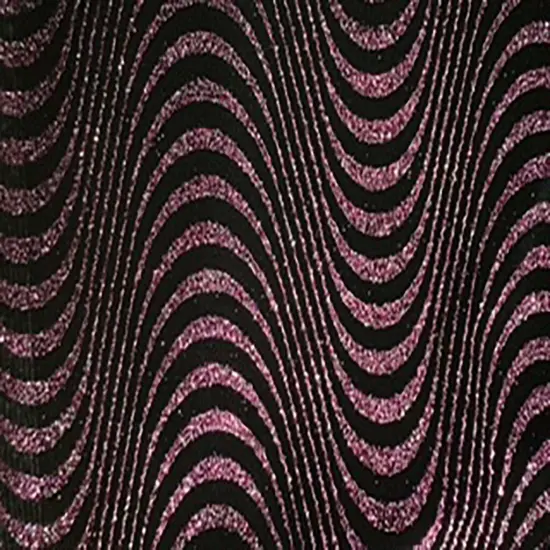 1 Yard Wave Glitter Velvet Polyester Spandex Fabric 60 Inch Width Black Silver {5}
