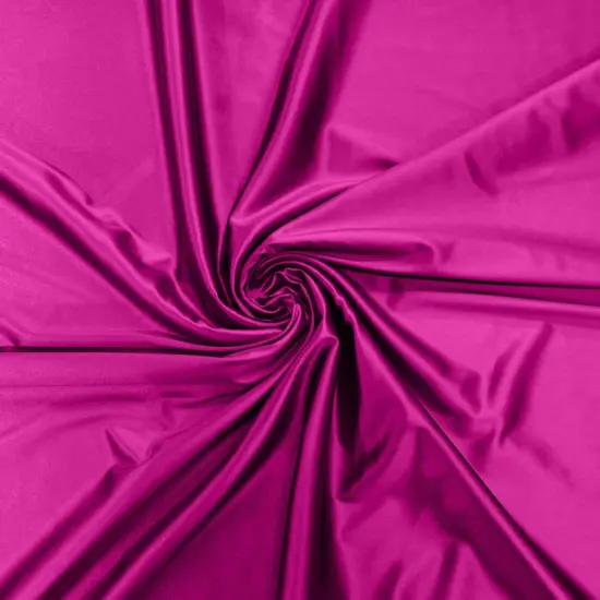 1 Yard Stretch Satin Spandex Casino Fabric Glossy Heavyweight For Elegant Designs Neon Fuchsia {1}