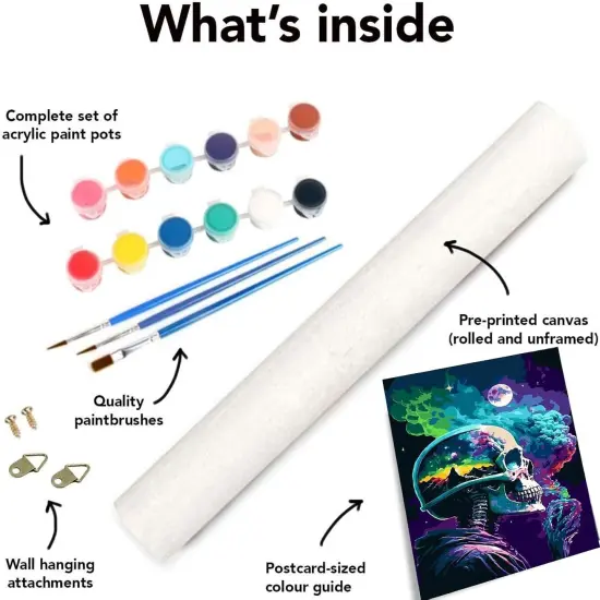 DIY Skull Paint by Numbers Kits for Adults - Skull A {5}