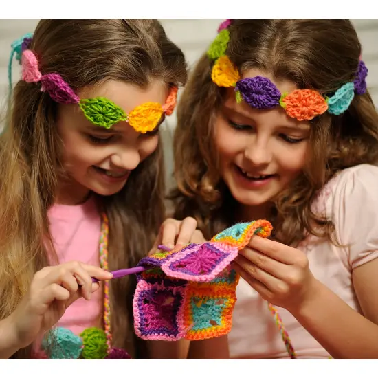 4M: Easy-To-Do Crochet - DIY Knitting Craft Kit, Learn 3 Yarn Work Projects, Create Coasters-Mini Bag-Placemat, All-In-1 Set, Beginners & Kids Ages 8+ {6}