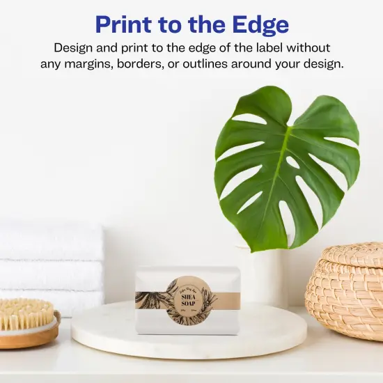 Avery Kraft Brown Wraparound Labels with Sure Feed, 1.5" x 7.75" {3}