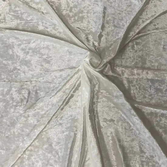 1 Yard Crushed Stretch Velvet Fabric for Apparel Costumes Leggings Tops 60" Width White {1}