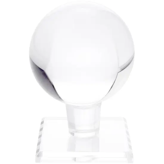 Plymor Clear Acrylic Display Sphere Holder Riser, 0.75" H x 1.5" W x 1.5" D (0.75" Circle) {3}