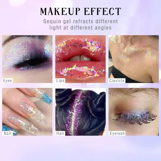 Chameleon Color Changing Glitter Gel Under Light {6}