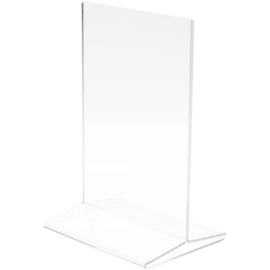 Plymor Clear Acrylic Sign Display / Literature Holder (Top-Load), 6" W x 8" H {2}