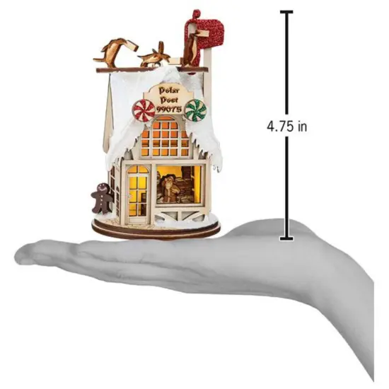 Ginger Cottages 5.0 Inch Polar Post Office Tree Ornament , Ornament Mail Box Penguins Beige {2}