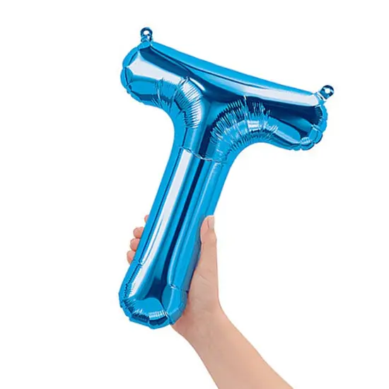 NorthStar Balloons&reg; 16 Inch Letter T Blue Air Fill Only {2}