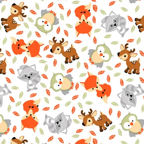Woodland Buddies Flannel Fabric | By The Yard | Sewing and Crafting | 42 inches wide {1}