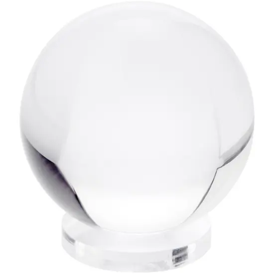 Plymor Clear Acrylic Egg, Marble, Ball or Sphere Thin Display Holder Stand, 0.25" H x 1.5" W {3}