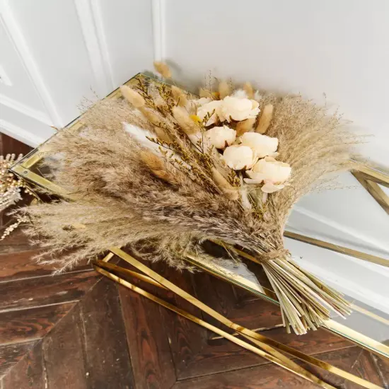 Natural Pampas Grass Mixed Bouquet Dried Flowers Bouquet for Wedding Boho Flowers Home Table Decor Desk Decor, Rustic Farmhouse Decor {3}