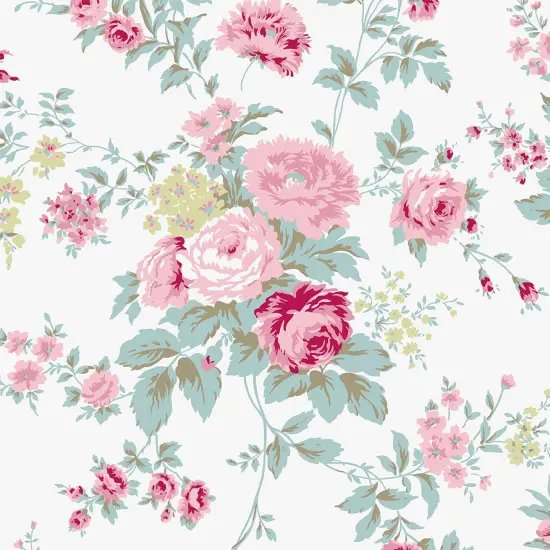 Rachel Ashwell Wild Flower Off White Wallpaper {4}