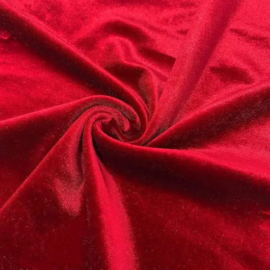 1 Yard Stretch Velvet Fabric Soft Silky 4 Way Stretch Polyester Spandex for Apparel Costumes Dancewear and Decorations 58 - 60 Inch Width Copper {6}