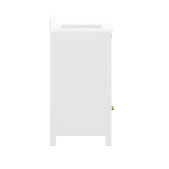 Merrick Lane Argos Single Sink Bathroom Vanity with Undermount Basin, Soft-Close Cabinet, Easy-Glide Drawer, and Carrara Marble Finish Countertop {6}