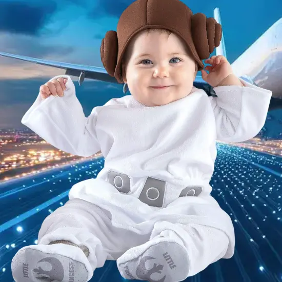 Infant Princess Leia Costume, White Star Wars Baby Outfit {2}