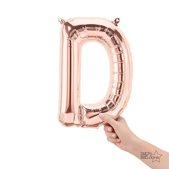NorthStar Balloons&reg; 16 Inch Letter D Rose Gold Air Fill Only {1}