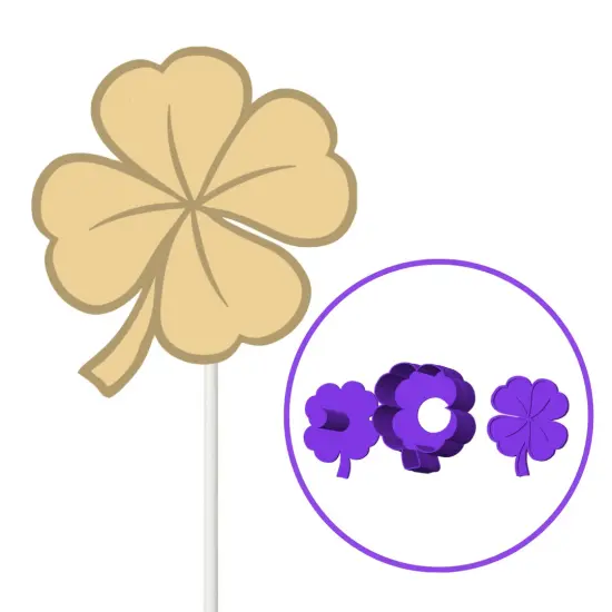 Four Leaf Clover Cake Pop Mold WEmbosser {1}