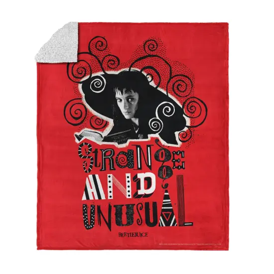 Warner Brothers Beetlejuice Silk Touch Sherpa Throw Blanket I Hate Sandworms {8}