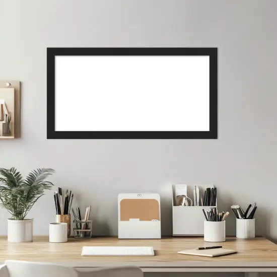 Grace Narrow Framed Dry Erase Magnetic Board Metallic Black {6}