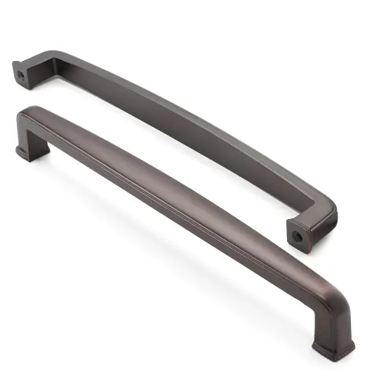 Cauldham Solid Kitchen Cabinet Handles (7-1/2" Hole Centers) - Drawer/Door Hardware - Style T765 - Oil Rubbed Bronze {2}